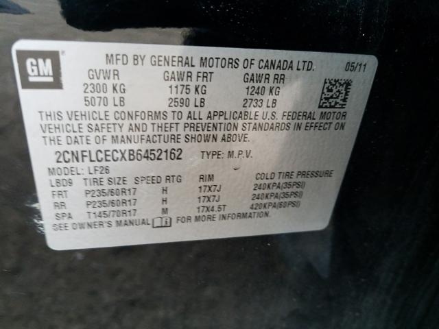 Photo 9 VIN: 2CNFLCECXB6452162 - CHEVROLET EQUINOX 