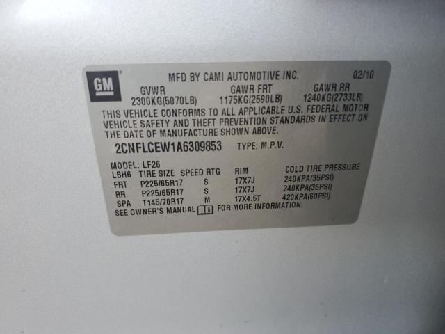 Photo 11 VIN: 2CNFLCEW1A6309853 - CHEVROLET EQUINOX LS 