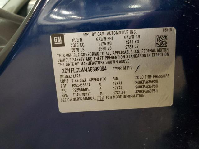 Photo 12 VIN: 2CNFLCEW4A6399094 - CHEVROLET EQUINOX 