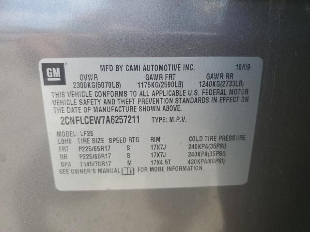 Photo 12 VIN: 2CNFLCEW7A6257211 - CHEVROLET EQUINOX 