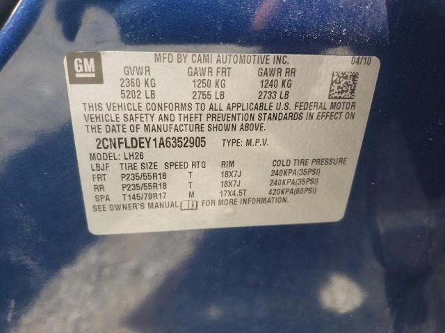 Photo 11 VIN: 2CNFLDEY1A6352905 - CHEVROLET EQUINOX 