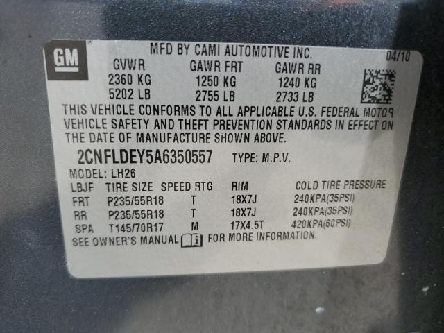 Photo 12 VIN: 2CNFLDEY5A6350557 - CHEVROLET EQUINOX 