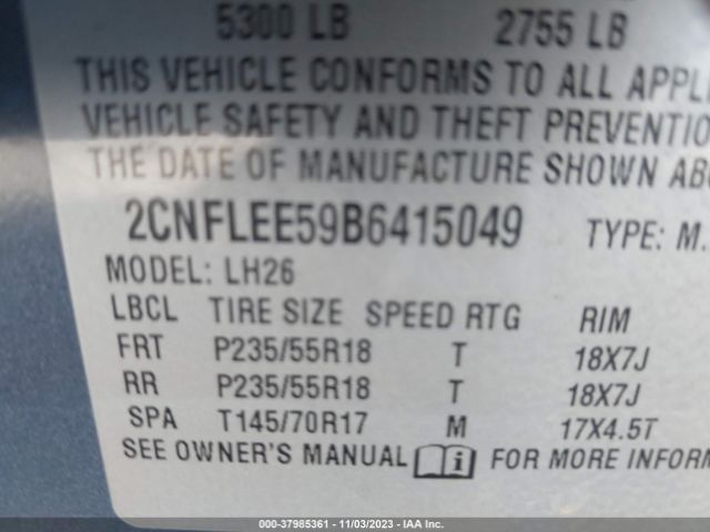 Photo 8 VIN: 2CNFLEE59B6415049 - CHEVROLET EQUINOX 