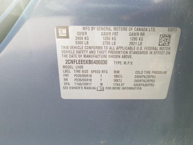 Photo 9 VIN: 2CNFLEE5XB6406036 - CHEVROLET EQUINOX LT 