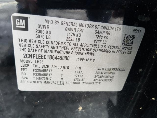 Photo 9 VIN: 2CNFLEEC1B6445080 - CHEVROLET EQUINOX LT 