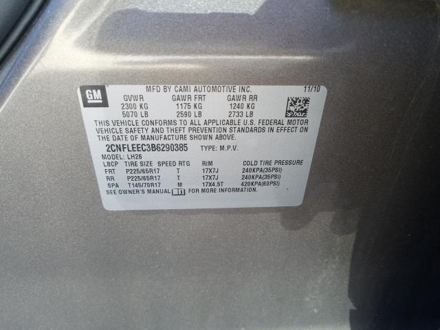 Photo 9 VIN: 2CNFLEEC3B6290385 - CHEVROLET EQUINOX LT 