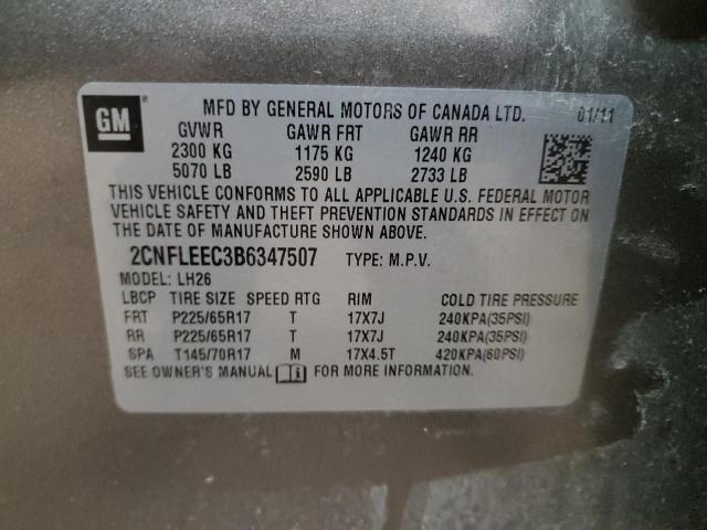 Photo 13 VIN: 2CNFLEEC3B6347507 - CHEVROLET EQUINOX LT 