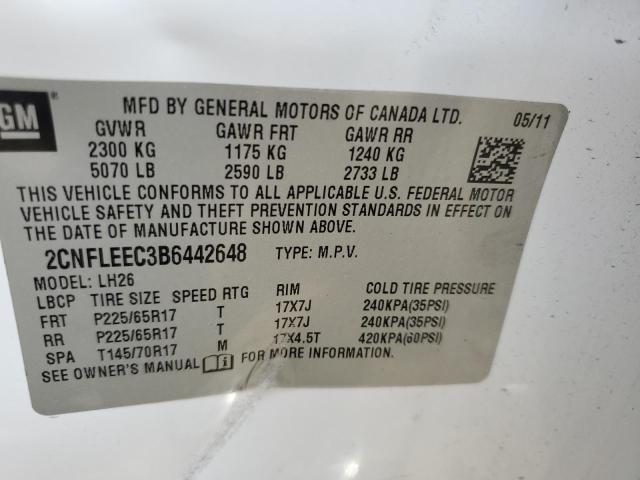 Photo 12 VIN: 2CNFLEEC3B6442648 - CHEVROLET EQUINOX LT 