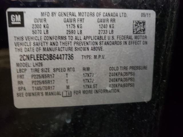 Photo 9 VIN: 2CNFLEEC3B6447736 - CHEVROLET EQUINOX LT 