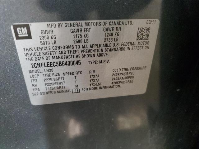 Photo 12 VIN: 2CNFLEEC5B6400045 - CHEVROLET EQUINOX LT 