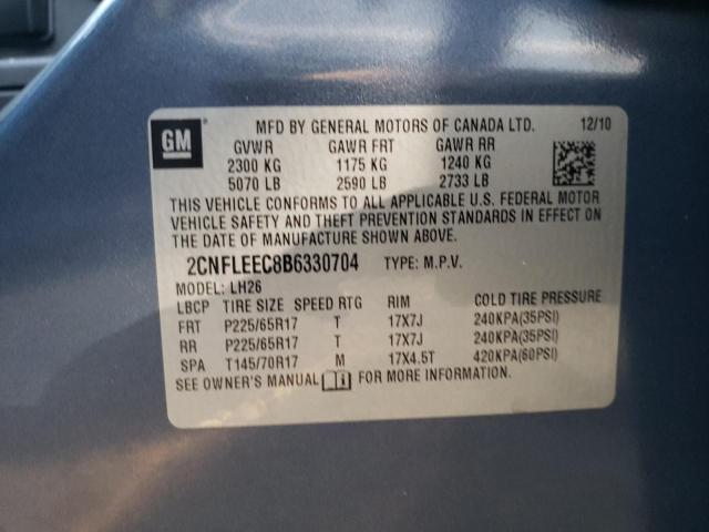 Photo 11 VIN: 2CNFLEEC8B6330704 - CHEVROLET EQUINOX LT 