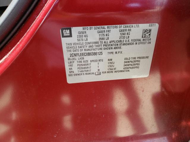 Photo 9 VIN: 2CNFLEEC8B6386125 - CHEVROLET EQUINOX LT 