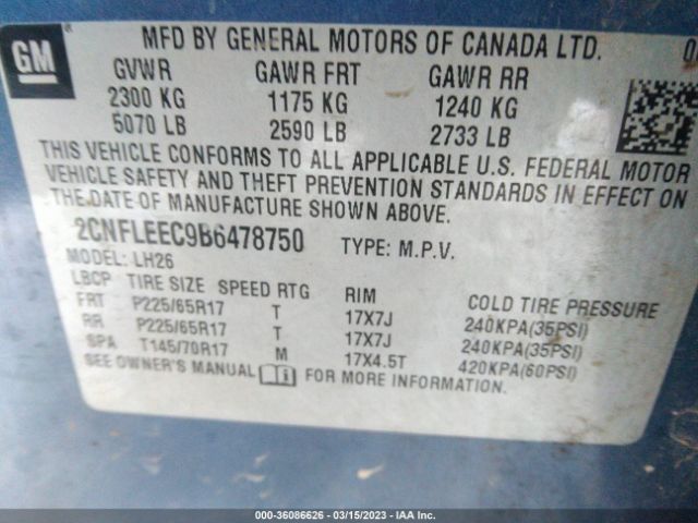 Photo 8 VIN: 2CNFLEEC9B6478750 - CHEVROLET EQUINOX 