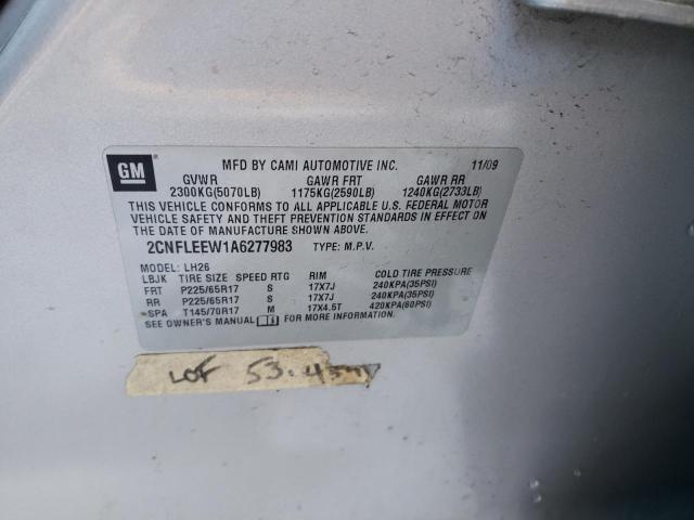 Photo 11 VIN: 2CNFLEEW1A6277983 - CHEVROLET EQUINOX LT 