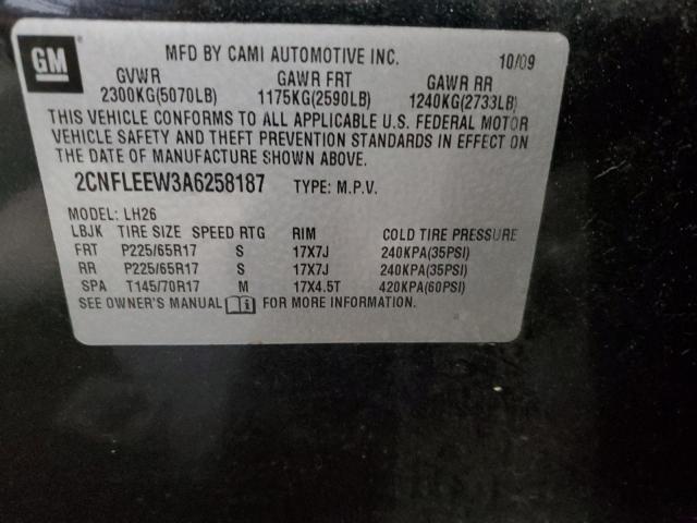 Photo 13 VIN: 2CNFLEEW3A6258187 - CHEVROLET EQUINOX 