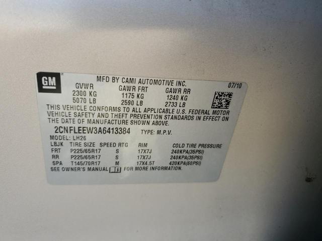 Photo 11 VIN: 2CNFLEEW3A6413384 - CHEVROLET EQUINOX LT 