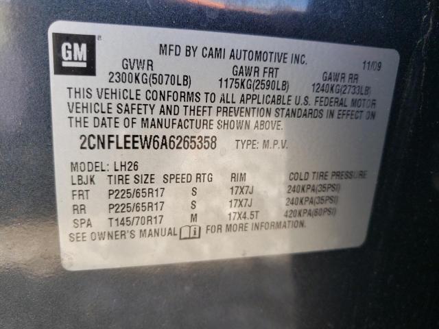 Photo 12 VIN: 2CNFLEEW6A6265358 - CHEVROLET EQUINOX 