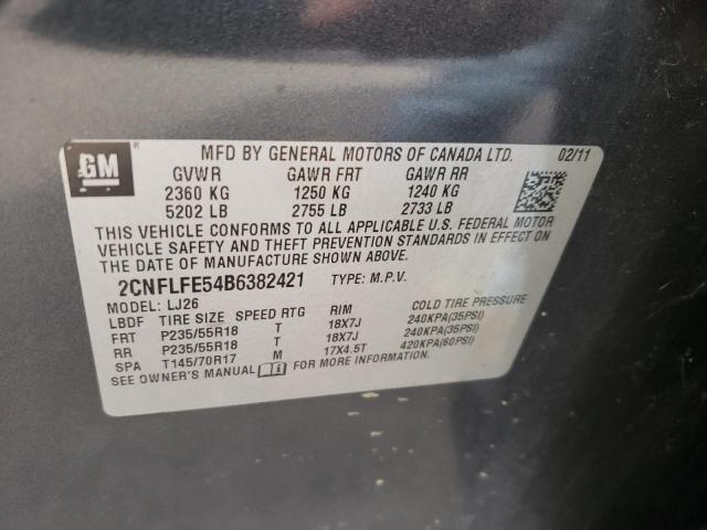 Photo 9 VIN: 2CNFLFE54B6382421 - CHEVROLET EQUINOX LT 