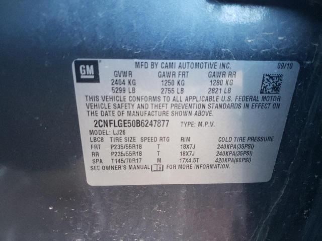 Photo 11 VIN: 2CNFLGE50B6247877 - CHEVROLET EQUINOX LT 