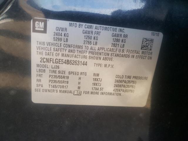 Photo 11 VIN: 2CNFLGE54B6263144 - CHEVROLET EQUINOX LT 