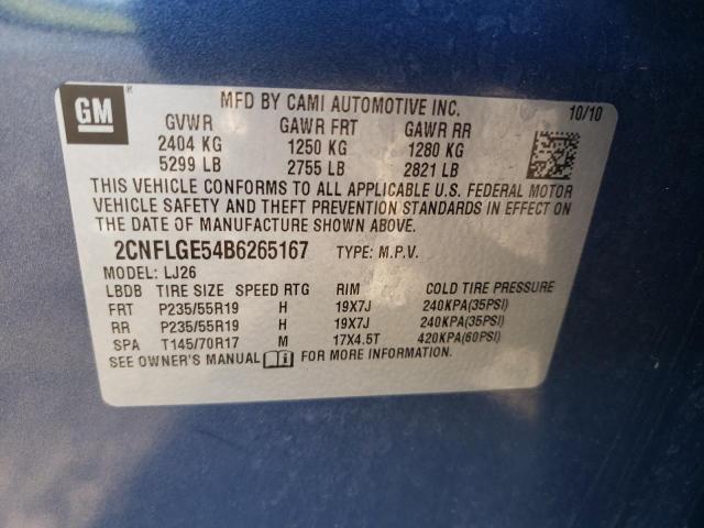 Photo 12 VIN: 2CNFLGE54B6265167 - CHEVROLET EQUINOX 