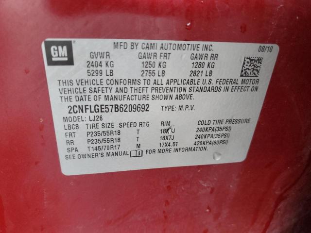 Photo 12 VIN: 2CNFLGE57B6209692 - CHEVROLET EQUINOX 