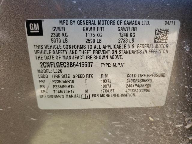 Photo 9 VIN: 2CNFLGEC3B6415607 - CHEVROLET EQUINOX LT 