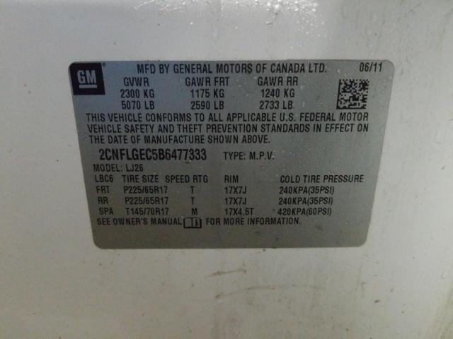 Photo 11 VIN: 2CNFLGEC5B6477333 - CHEVROLET EQUINOX LT 