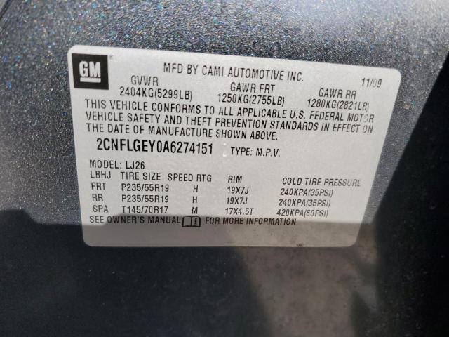 Photo 12 VIN: 2CNFLGEY0A6274151 - CHEVROLET EQUINOX LT 