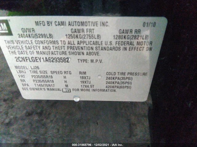 Photo 8 VIN: 2CNFLGEY1A6293582 - CHEVROLET EQUINOX 