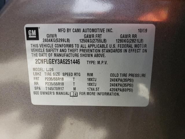 Photo 11 VIN: 2CNFLGEY3A6251446 - CHEVROLET EQUINOX LT 