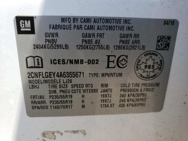 Photo 12 VIN: 2CNFLGEY4A6355671 - CHEVROLET EQUINOX 4D 