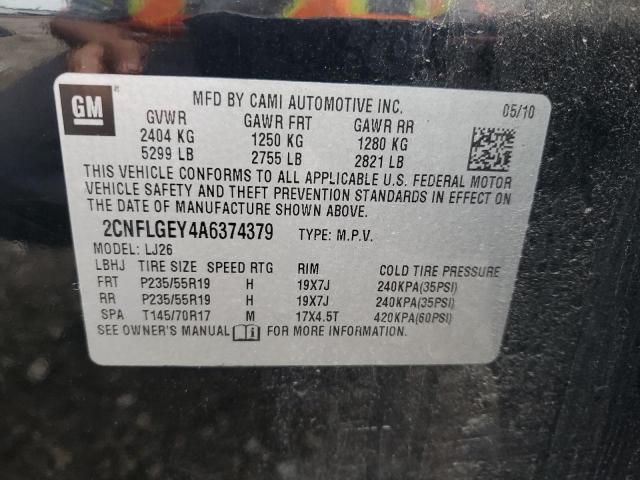 Photo 12 VIN: 2CNFLGEY4A6374379 - CHEVROLET EQUINOX LT 