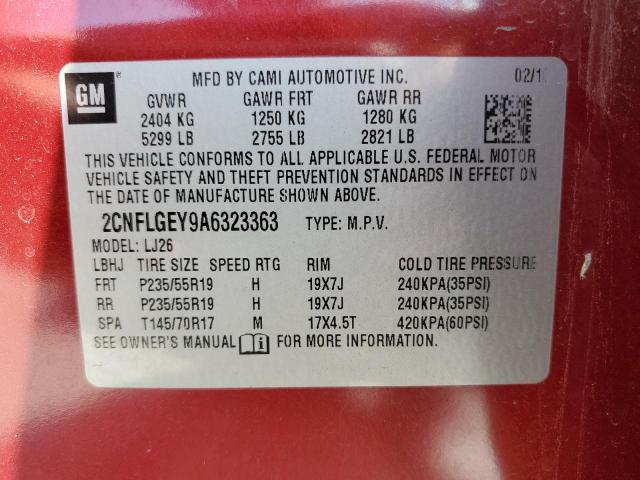 Photo 9 VIN: 2CNFLGEY9A6323363 - CHEVROLET EQUINOX 