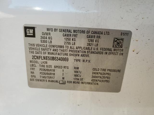 Photo 9 VIN: 2CNFLNE50B6340869 - CHEVROLET EQUINOX LT 