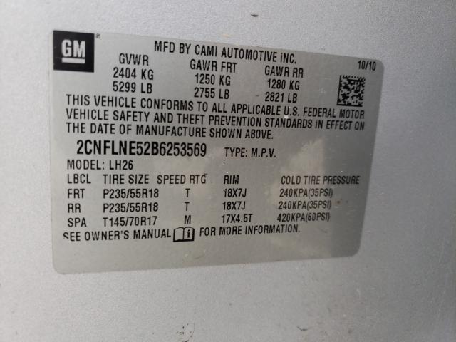 Photo 9 VIN: 2CNFLNE52B6253569 - CHEVROLET EQUINOX LT 