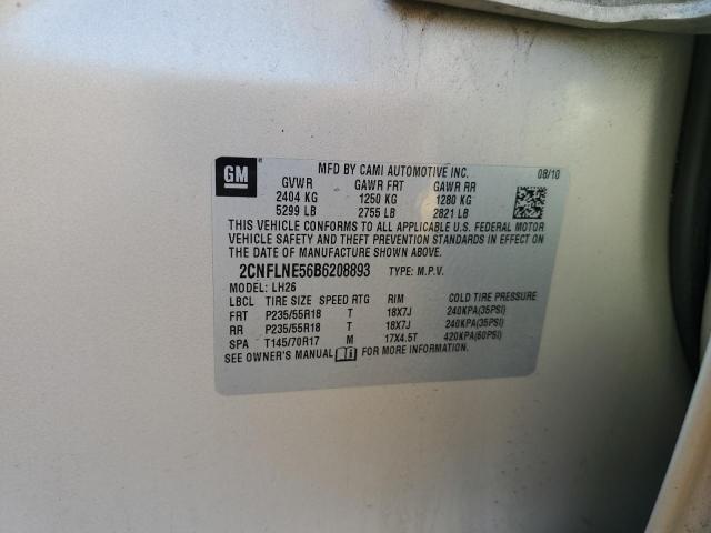 Photo 12 VIN: 2CNFLNE56B6208893 - CHEVROLET EQUINOX LT 