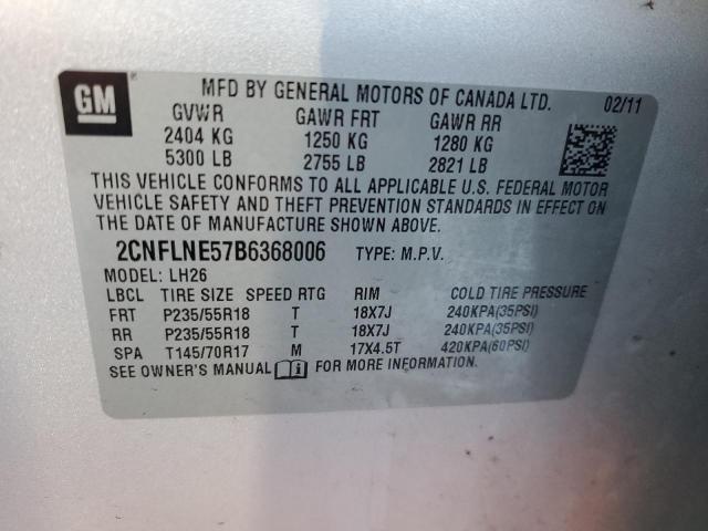 Photo 12 VIN: 2CNFLNE57B6368006 - CHEVROLET EQUINOX LT 