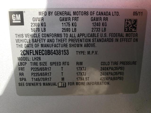 Photo 12 VIN: 2CNFLNEC0B6438153 - CHEVROLET EQUINOX LT 