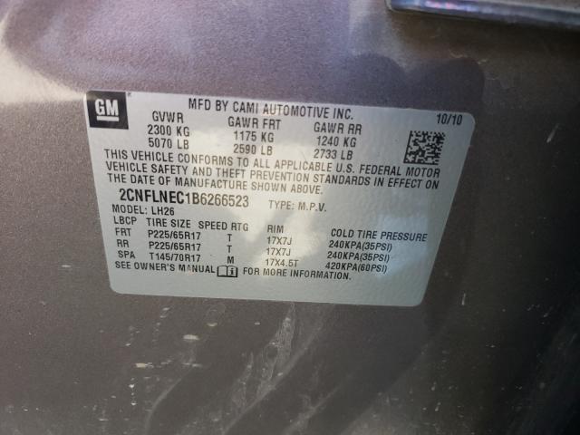 Photo 9 VIN: 2CNFLNEC1B6266523 - CHEVROLET EQUINOX LT 