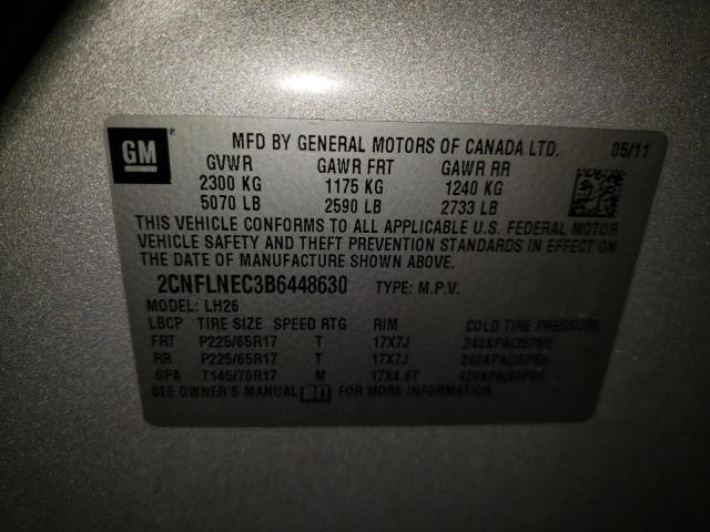 Photo 9 VIN: 2CNFLNEC3B6448630 - CHEVROLET EQUINOX LT 