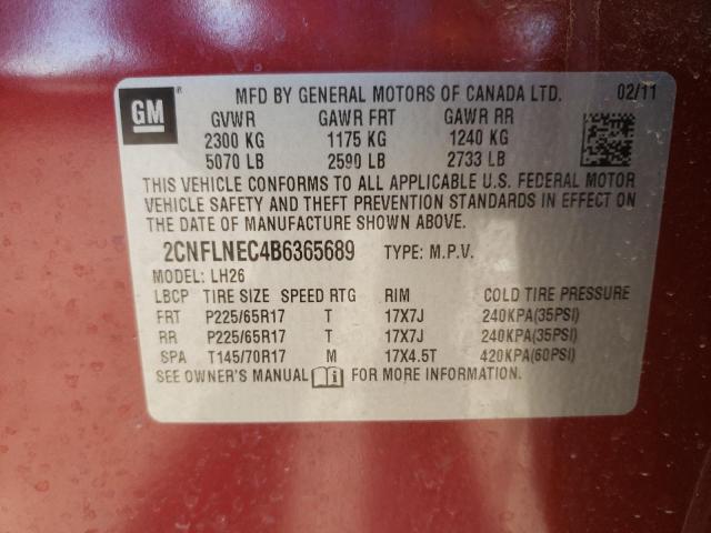 Photo 9 VIN: 2CNFLNEC4B6365689 - CHEVROLET EQUINOX LT 