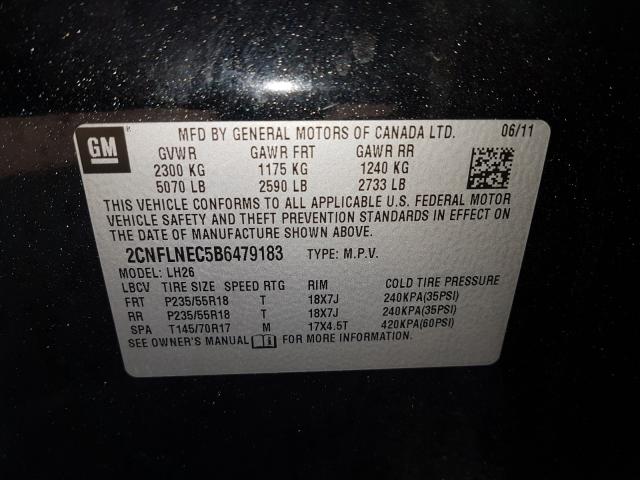 Photo 9 VIN: 2CNFLNEC5B6479183 - CHEVROLET EQUINOX LT 