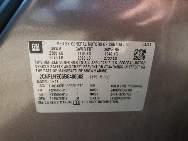 Photo 9 VIN: 2CNFLNEC6B6406503 - CHEVROLET EQUINOX LT 