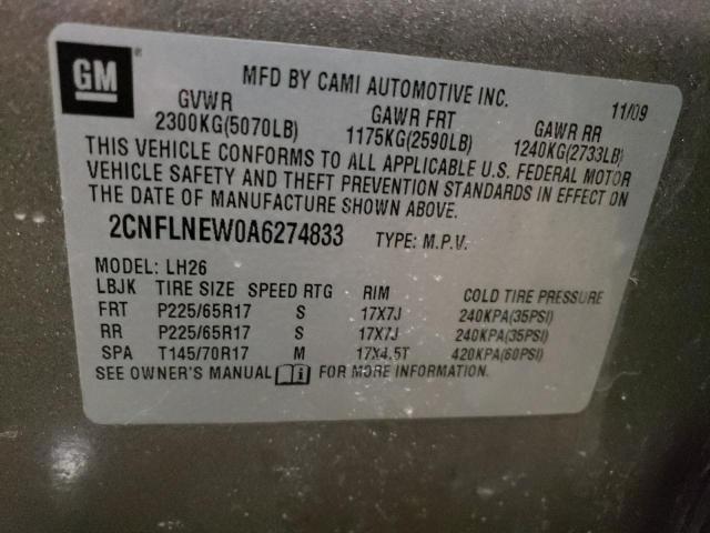 Photo 11 VIN: 2CNFLNEW0A6274833 - CHEVROLET EQUINOX LT 