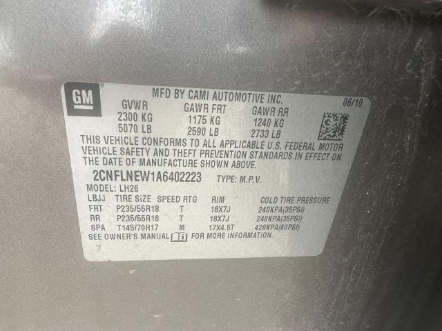 Photo 9 VIN: 2CNFLNEW1A6402223 - CHEVROLET EQUINOX LT 