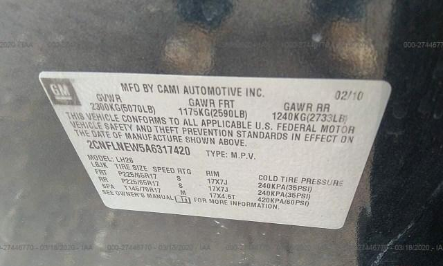 Photo 8 VIN: 2CNFLNEW5A6317420 - CHEVROLET EQUINOX 