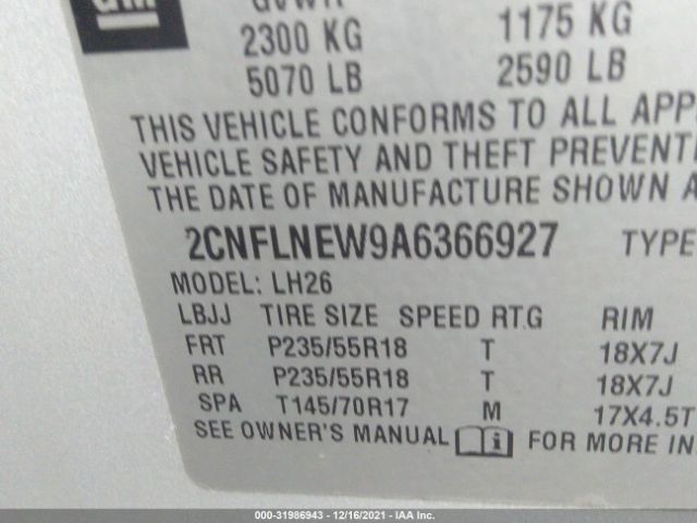 Photo 8 VIN: 2CNFLNEW9A6366927 - CHEVROLET EQUINOX 