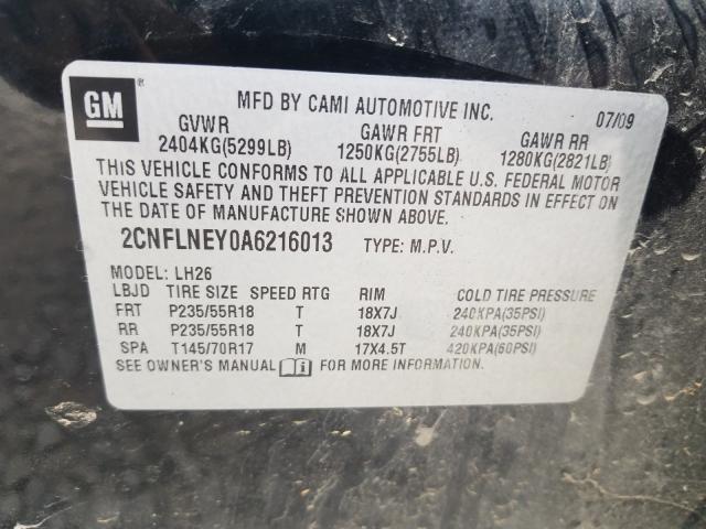 Photo 9 VIN: 2CNFLNEY0A6216013 - CHEVROLET EQUINOX LT 