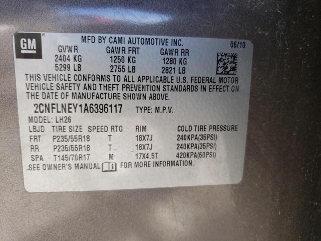 Photo 9 VIN: 2CNFLNEY1A6396117 - CHEVROLET EQUINOX LT 